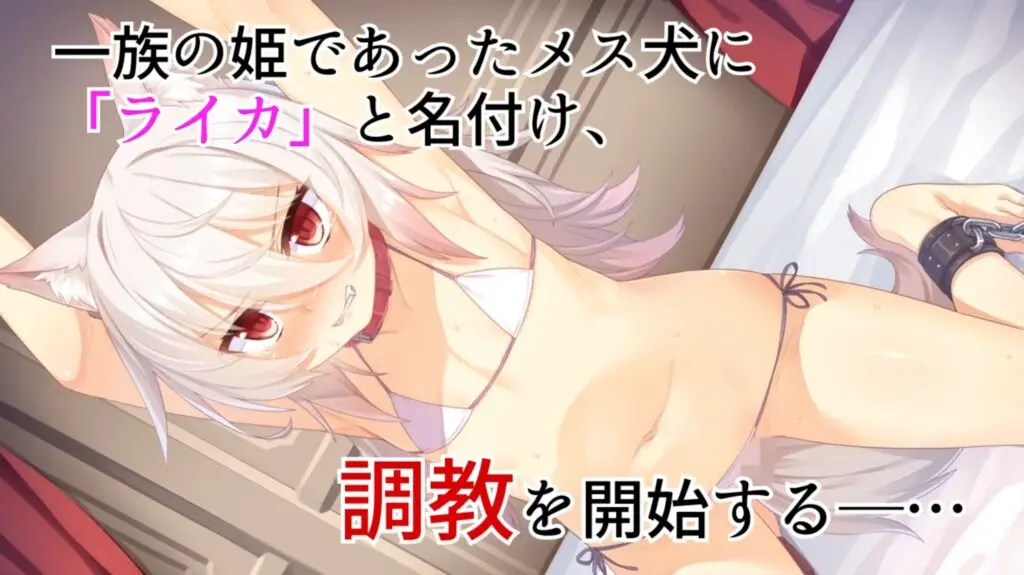 拘束されているライカ